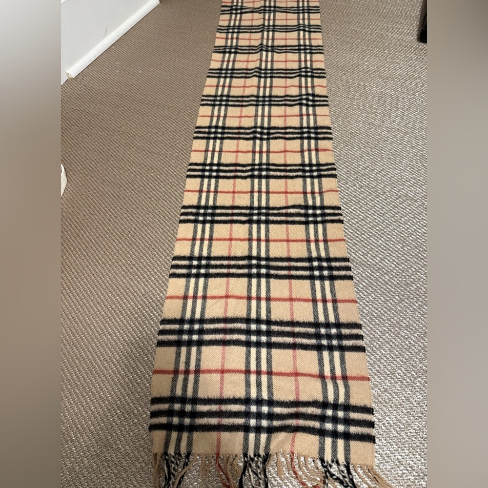 Burberry Narrow Check Cashmere Scarf - Picture 2 of 5